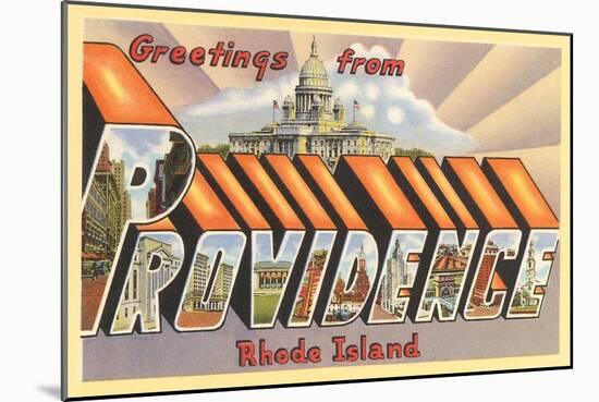 Greetings from Providence, Rhode Island-null-Mounted Art Print