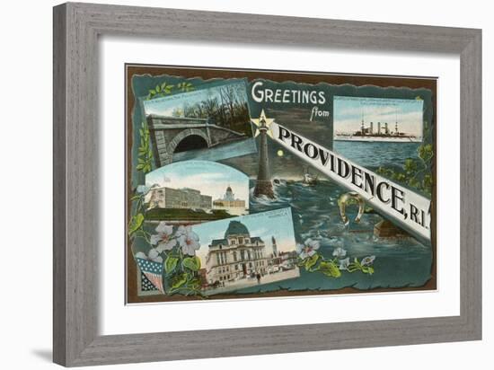 Greetings from Providence, Rhode Island-null-Framed Art Print