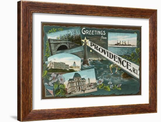 Greetings from Providence, Rhode Island-null-Framed Art Print