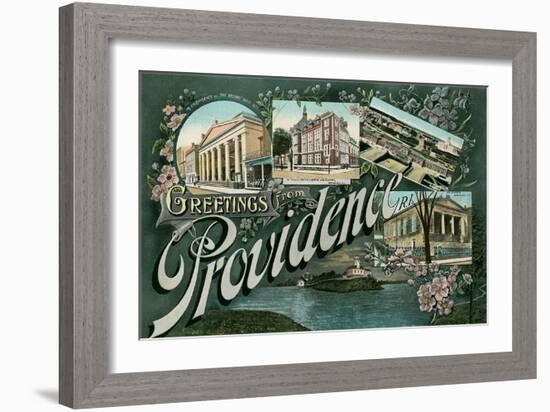 Greetings from Providence, Rhode Island-null-Framed Art Print