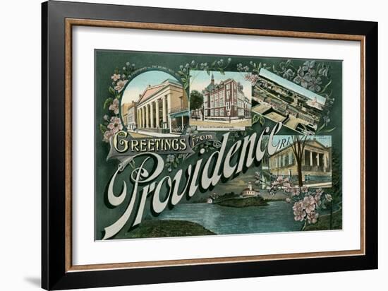 Greetings from Providence, Rhode Island-null-Framed Art Print