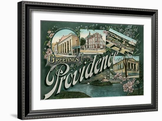 Greetings from Providence, Rhode Island-null-Framed Art Print