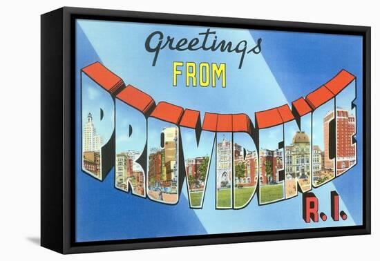 Greetings from Providence, Rhode Island-null-Framed Stretched Canvas