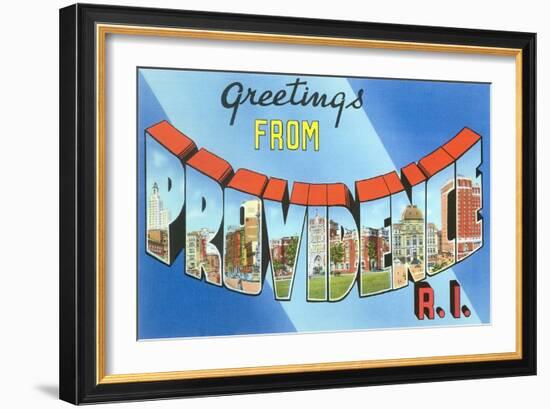 Greetings from Providence, Rhode Island-null-Framed Art Print