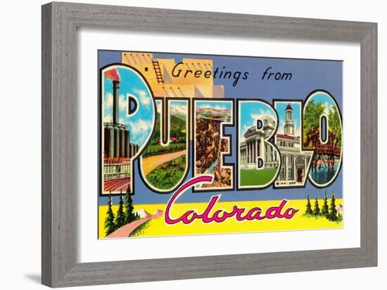 Greetings from Pueblo, Colorado-null-Framed Art Print