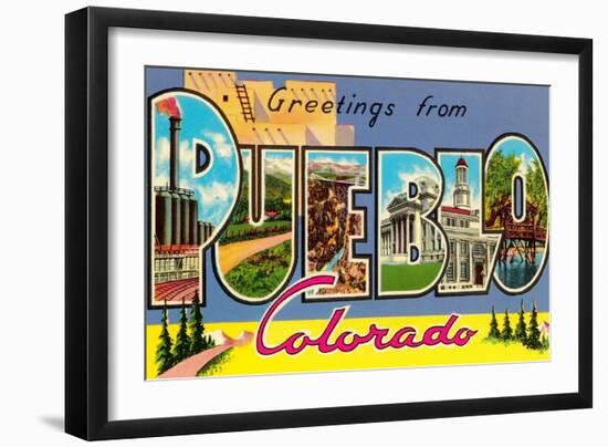 Greetings from Pueblo, Colorado-null-Framed Art Print