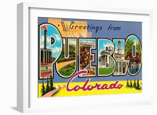 Greetings from Pueblo, Colorado-null-Framed Art Print