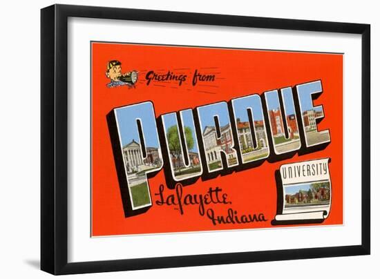 Greetings from Purdue, Indiana-null-Framed Art Print