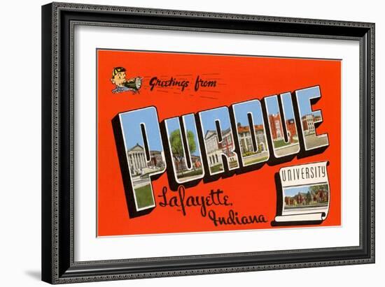 Greetings from Purdue, Indiana-null-Framed Art Print