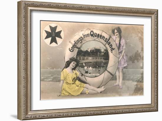 Greetings from Queensland-null-Framed Art Print