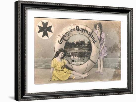 Greetings from Queensland-null-Framed Art Print