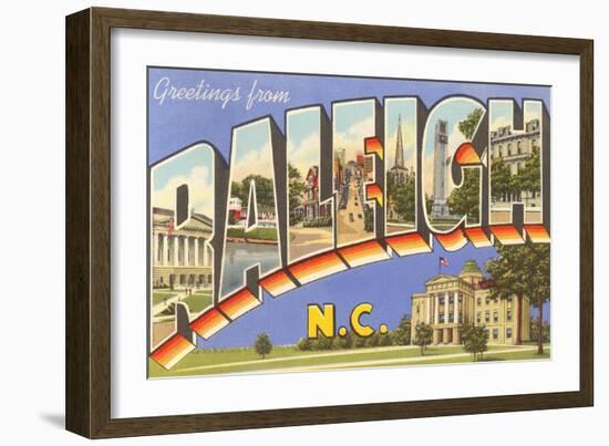 Greetings from Raleigh, North Carolina-null-Framed Art Print