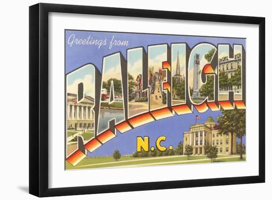 Greetings from Raleigh, North Carolina-null-Framed Art Print