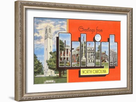 Greetings from Raleigh, North Carolina-null-Framed Art Print