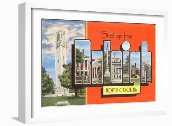 Greetings from Raleigh, North Carolina-null-Framed Art Print