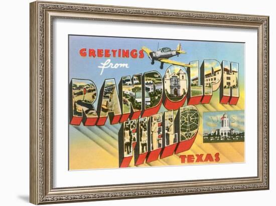 Greetings from Randolph Field, Texas-null-Framed Art Print