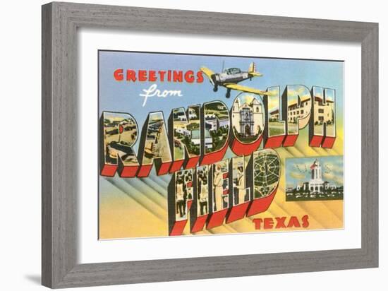 Greetings from Randolph Field, Texas-null-Framed Art Print