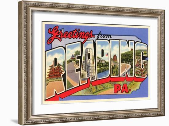 Greetings from Reading, Pennsylvania-null-Framed Art Print