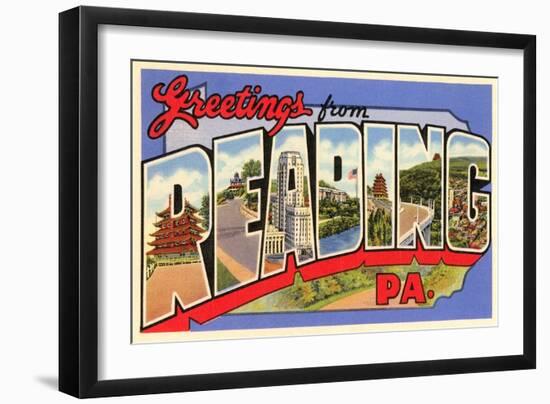 Greetings from Reading, Pennsylvania-null-Framed Art Print