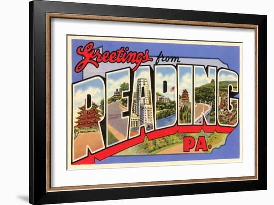 Greetings from Reading, Pennsylvania-null-Framed Art Print