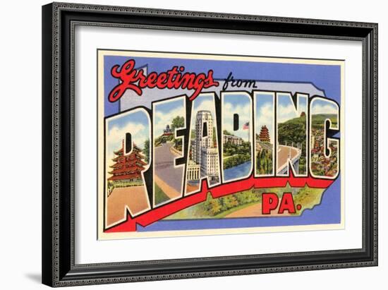 Greetings from Reading, Pennsylvania-null-Framed Art Print