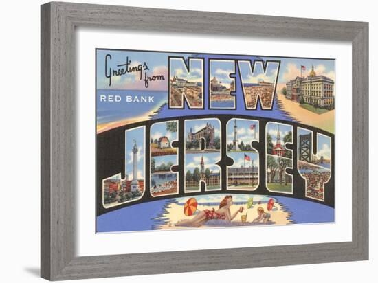 Greetings from Red Bank, New Jersey-null-Framed Art Print