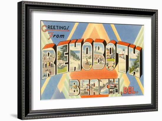 Greetings from Rehoboth Beach, Delaware-null-Framed Art Print