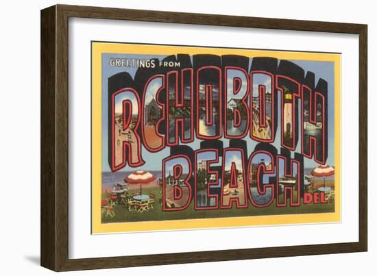 Greetings from Rehoboth Beach, Delaware-null-Framed Art Print