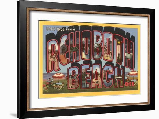 Greetings from Rehoboth Beach, Delaware-null-Framed Art Print