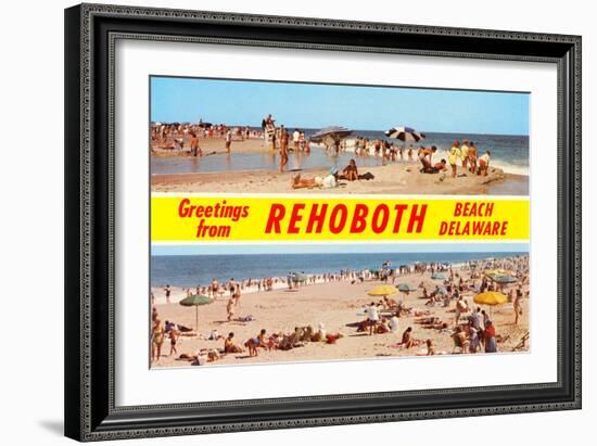 Greetings from Rehoboth Beach, Delaware-null-Framed Art Print