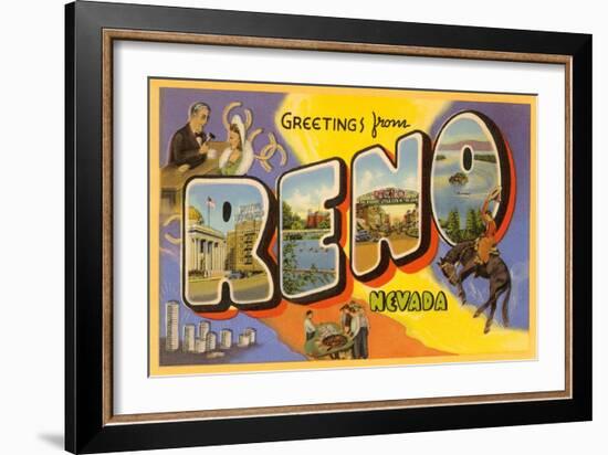 Greetings from Reno, Nevada-null-Framed Art Print