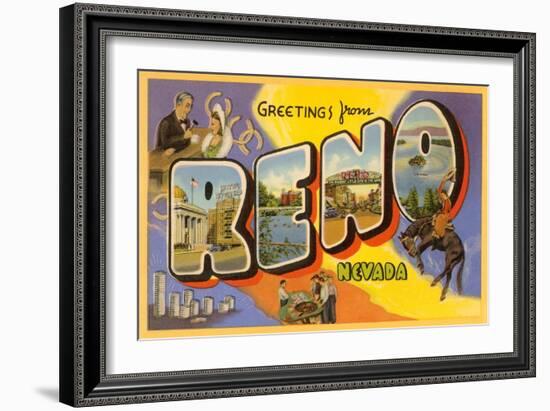 Greetings from Reno, Nevada-null-Framed Art Print