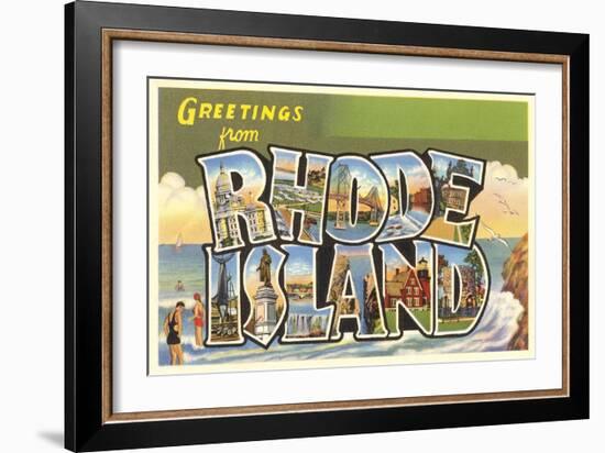 Greetings from Rhode Island-null-Framed Art Print