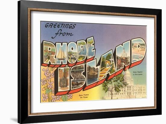 Greetings from Rhode Island-null-Framed Art Print