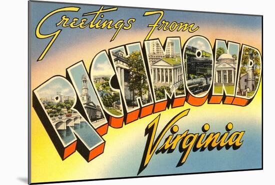 Greetings from Richmond, Virginia-null-Mounted Art Print