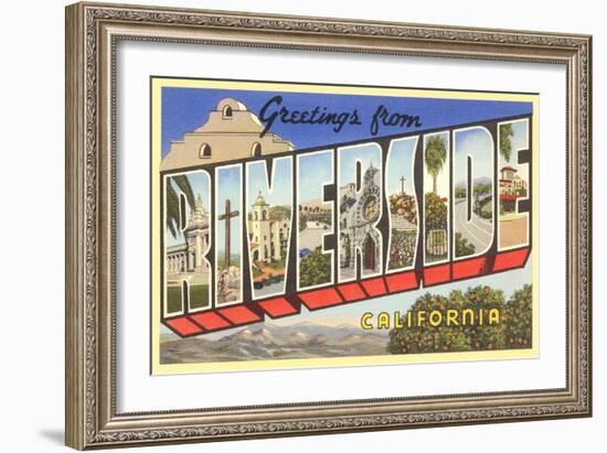 Greetings from Riverside, California-null-Framed Art Print