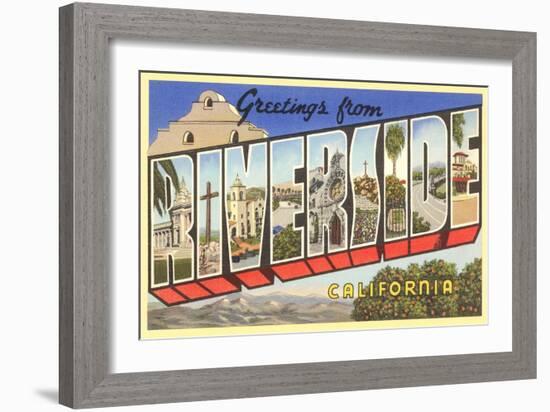 Greetings from Riverside, California-null-Framed Art Print