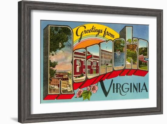 Greetings from Roanoke, Virginia-null-Framed Art Print