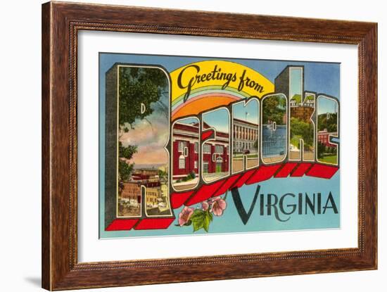 Greetings from Roanoke, Virginia-null-Framed Art Print