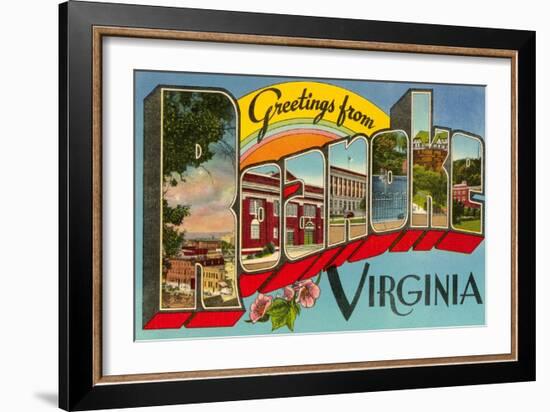 Greetings from Roanoke, Virginia-null-Framed Art Print