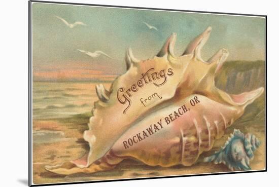 Greetings from Rockaway Beach, Oregon-null-Mounted Art Print