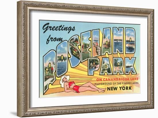 Greetings from Roseland Park, New York-null-Framed Art Print