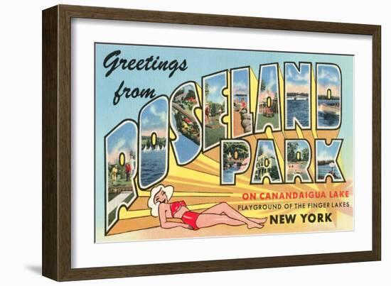 Greetings from Roseland Park, New York-null-Framed Art Print