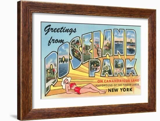 Greetings from Roseland Park, New York-null-Framed Art Print