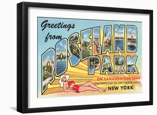 Greetings from Roseland Park, New York-null-Framed Art Print