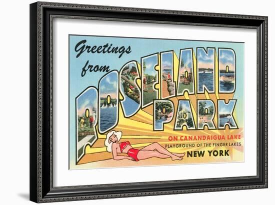 Greetings from Roseland Park, New York-null-Framed Art Print