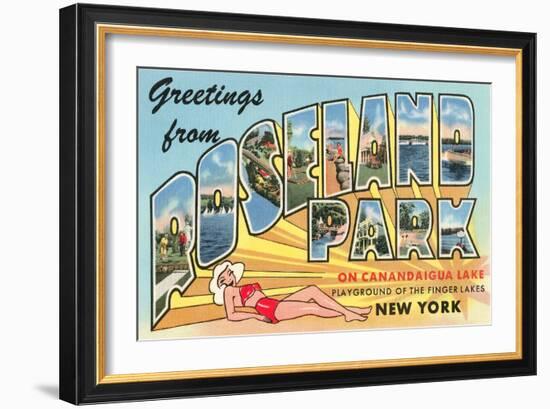 Greetings from Roseland Park, New York-null-Framed Art Print