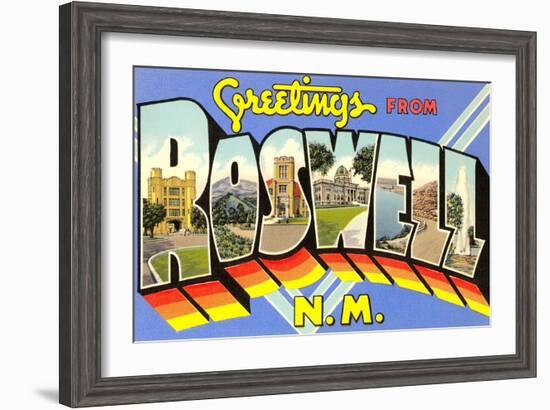 Greetings from Roswell, New Mexico-null-Framed Art Print