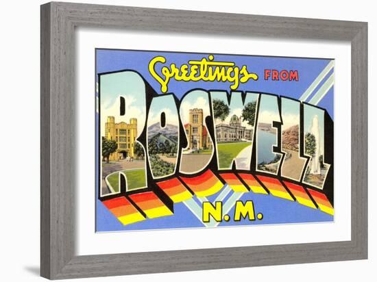 Greetings from Roswell, New Mexico-null-Framed Art Print