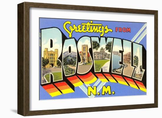 Greetings from Roswell, New Mexico-null-Framed Art Print